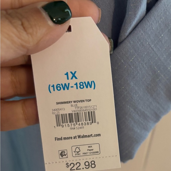 Time and Tru Women’s Light Blue Casual Shirt - Picture 3 of 5